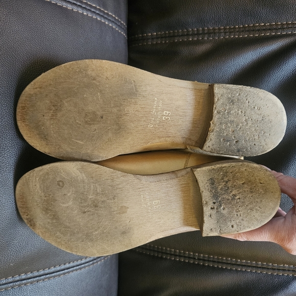 Anthropologie Lockeed Raw Leather & Canvas boots size 8.5 tan buckle shoes - Picture 8 of 10